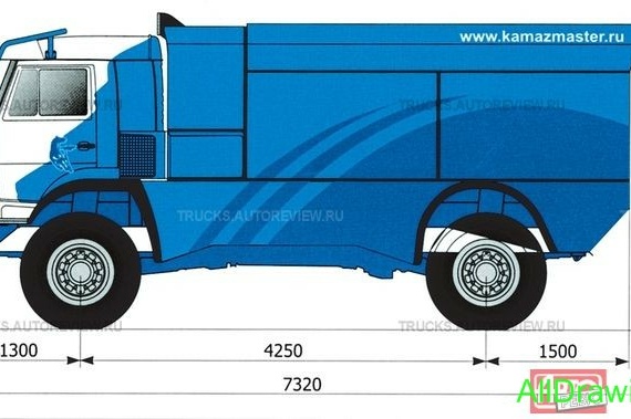 KamAZ-4926 VK truck drawings (figures)